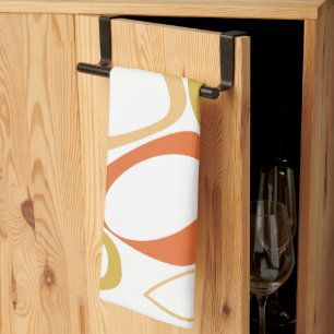 Linge De Cuisine Moderne Style Orange Jaune Abstrait Motif