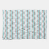 Linge De Cuisine Moderne tendance Bleu et Gris Chevron (Horizontal)