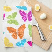 Linge De Cuisine Moderne Vibrant Arc-en-ciel Butterfly mûre Motif (Quart Plié)
