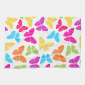 Linge De Cuisine Moderne Vibrant Arc-en-ciel Butterfly mûre Motif (Horizontal)