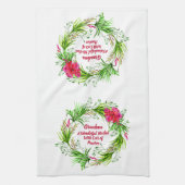 Linge De Cuisine Modifier le nom Ajouter le texte Grand-mère rose F (Vertical)