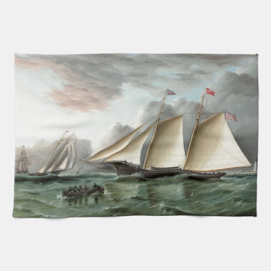 Linge De Cuisine Mohawk de schooner outre de phare de crochet de (Horizontal)