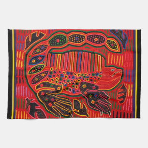 Linge De Cuisine Mola d'iguane indienne Kuna