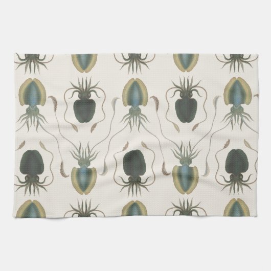 Linge De Cuisine Mollusques d'astrolabe (vert) (Horizontal)