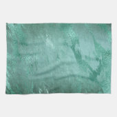 Linge De Cuisine Molten Jade | Marbre de luxe Emerald Green (Horizontal)