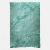 Linge De Cuisine Molten Jade | Marbre de luxe Emerald Green (Vertical)