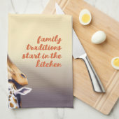 Linge De Cuisine Moment de contact entre Mère Giraffe & Calf (Quart Plié)