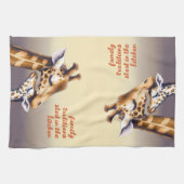 Linge De Cuisine Moment de contact entre Mère Giraffe & Calf (Horizontal)