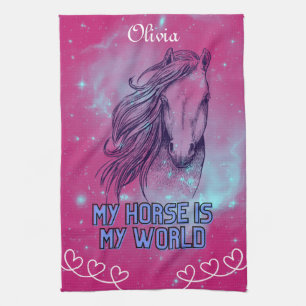 Linge De Cuisine Mon Cheval Est Ma Magenta Mondiale