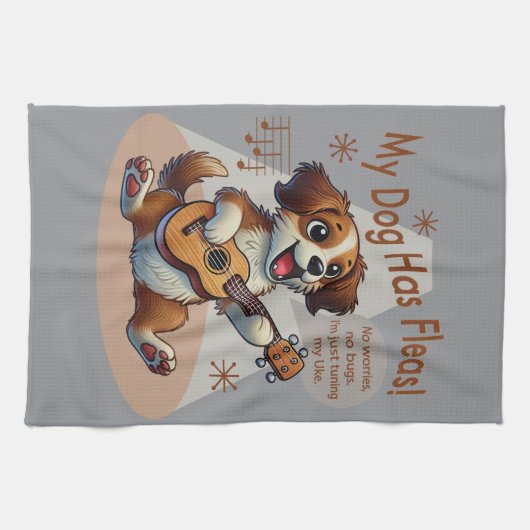 Linge De Cuisine Mon Chien A Fleas Ukulele Tuning Chanson (Horizontal)