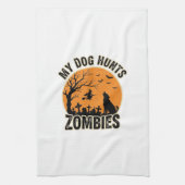 Linge De Cuisine Mon chien chasse les zombies conception de chien H (Vertical)