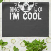 Linge De Cuisine Mon chien pense que je suis cool (Plié)