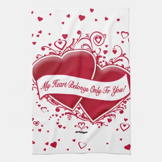 Linge De Cuisine Mon Coeur Ne Vous Appartient Qu'À Vous ! Cœurs rou (Vertical)