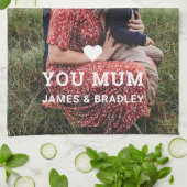 Linge De Cuisine MON COEUR VOUS AIME MUM Fête des Mères Photo (Plié)