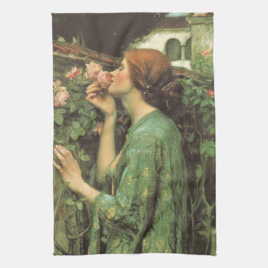 Linge De Cuisine Mon Rose doux, ou Âme du Rose par Waterhouse (Vertical)