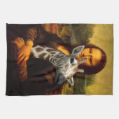 Linge De Cuisine Mona Lisa aime des girafes (Horizontal)