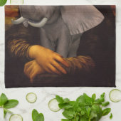 Linge De Cuisine Mona Lisa avec éléphant (Plié)