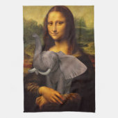 Linge De Cuisine Mona Lisa avec éléphant (Vertical)