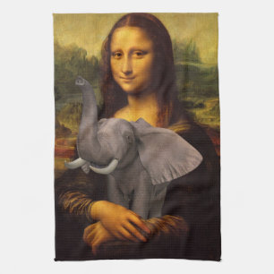 Linge De Cuisine Mona Lisa avec éléphant