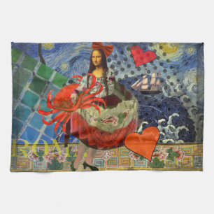 Linge De Cuisine Mona Lisa Fun Zodiaque Fantaisiste 