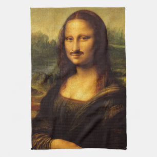 Linge De Cuisine mona lisa moustache