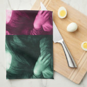 Linge De Cuisine Mona Lisa Rose vert violet (Quart Plié)