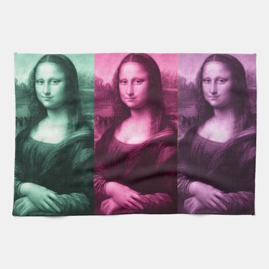 Linge De Cuisine Mona Lisa Rose vert violet (Horizontal)