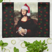 Linge De Cuisine Mona Lisa Santa Hat Christmas (Plié)