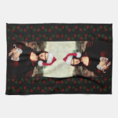 Linge De Cuisine Mona Lisa Santa Hat Christmas (Horizontal)
