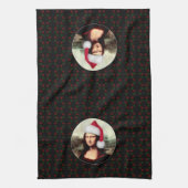 Linge De Cuisine Mona Lisa Santa Hat Christmas (Vertical)