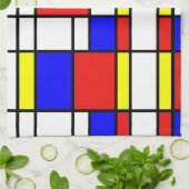 Linge De Cuisine Mondrian a inspiré (Plié)