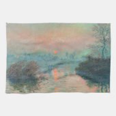 Linge De Cuisine Monet Sunset Seine Beaux-Art Impressionnisme (Horizontal)