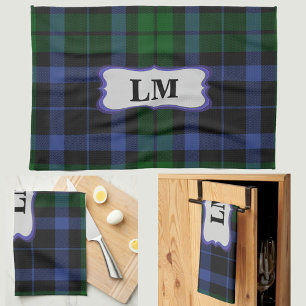 Linge De Cuisine Mongram Wallace Tartan Bleu Vert Sports & Cuisine