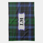 Linge De Cuisine Mongram Wallace Tartan Bleu Vert Sports & Cuisine (Vertical)