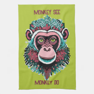 Linge De Cuisine Monkey See, Monkey Do