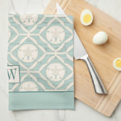 Linge De Cuisine Monogram Beach Sand Dollar Motif Cuisson (Quart Plié)
