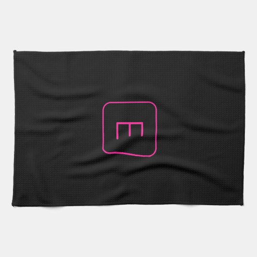 Linge De Cuisine Monogram de Styled | Pink & Black (Horizontal)