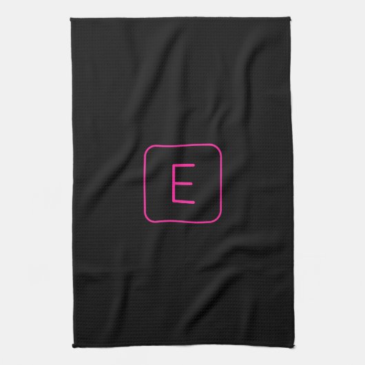 Linge De Cuisine Monogram de Styled | Pink & Black (Vertical)