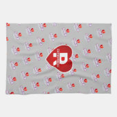 Linge De Cuisine MONOGRAM I J'AIME SOCA sur GRIS (Horizontal)