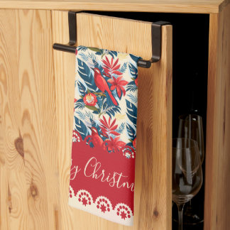 Linge De Cuisine Monogram Merry Christmas & Happy New Year! Floral 