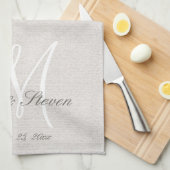 Linge De Cuisine monogram moderne | (Quart Plié)