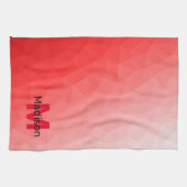 Linge De Cuisine Monogramme à motif géométrique en maille à dégradé (Horizontal)