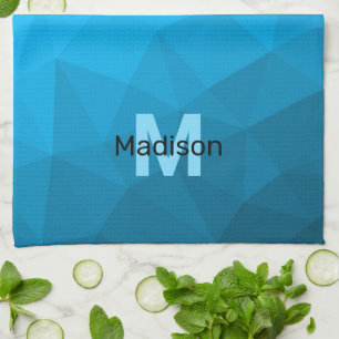 Linge De Cuisine Monogramme à motif géométrique en maille dégradé c