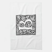 Linge De Cuisine Monogramme B initial. Nom customisé Modèle floral (Vertical)