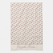 Linge De Cuisine Monogramme Boho arc-en-ciel crème beige Abstraite  (Vertical)