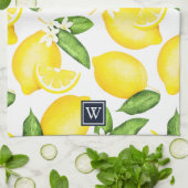 Linge De Cuisine Monogramme botanique Citrus Lemon (Plié)