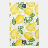 Linge De Cuisine Monogramme botanique Citrus Lemon (Vertical)