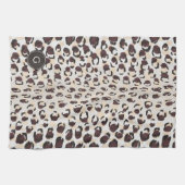 Linge De Cuisine Monogramme brun chic moderne de motif d'impression (Horizontal)