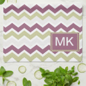 Linge De Cuisine Monogramme Chevron Brick (Plié)