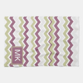 Linge De Cuisine Monogramme Chevron Brick (Horizontal)